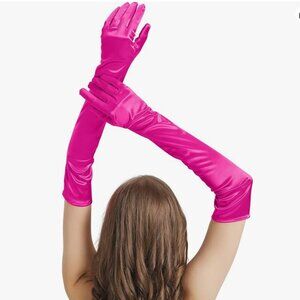 Hot Pink Opera Gloves